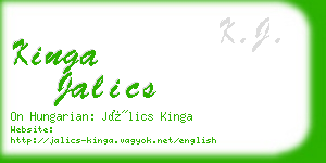 kinga jalics business card